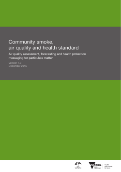 Community smoke, air quality and health standard