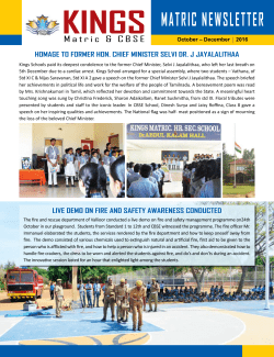 kings matric newsletter