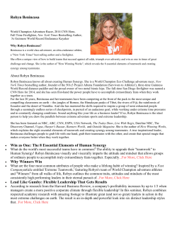Robyn Benincasa &bull; Win as One: The 8 Essential Elements of Human