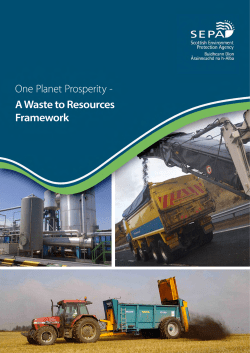 One Planet Prosperity &ndash; A Waste to Resources Framework