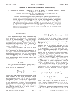 Separation of interactions by noncontact force microscopy