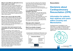 CPR - University Hospitals Coventry and Warwickshire NHS Trust