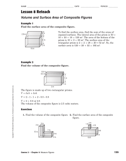Surface Area and Volume of Composite Figures