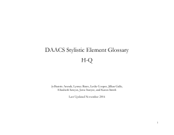 DAACS Stylistic Element Glossary H-Q