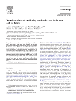 Neural correlates of envisioning emotional events in the near and far