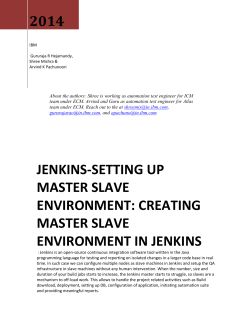 Jenkins-Setting up Master Slave environment: Creating master