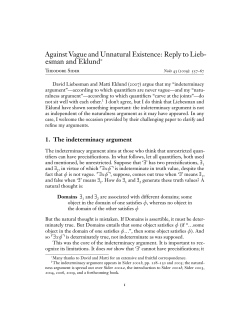 Against Vague and Unnatural Existence