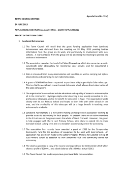 Grant Applications - St Just Town Council