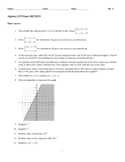 ExamView - Algebra 1CP Final