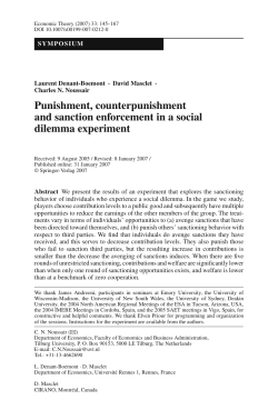 Punishment, counterpunishment and sanction enforcement in a