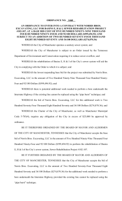 ordinance 1468 - City of Manchester, TN