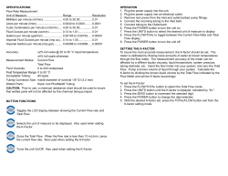 SPECIFICATIONS - Control Company