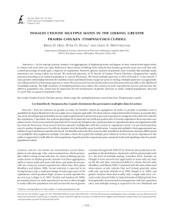 females choose multiple mates in the lekking greater prairie