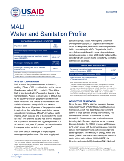 MALI Water and Sanitation Profile