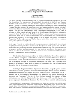 Justifying Atonement - Saint Anselm College