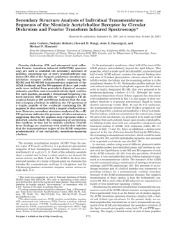 Secondary Structure Analysis of Individual Transmembrane