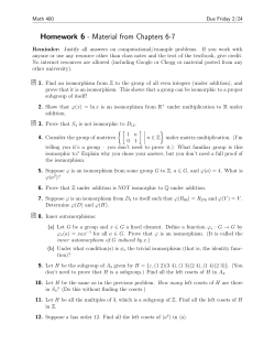 Homework 6 - Material from Chapters 6-7