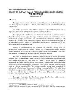 review of curtain walls, focusing on design problems and