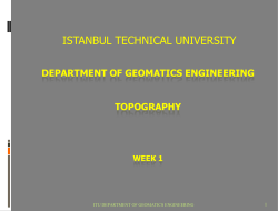 DEPARTMENT OF GEOMATICS ENGINNERING SURVEYING &ndash; I