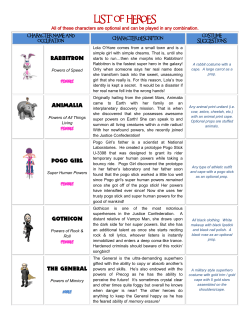 LIST OF HEROES - My Mystery Party