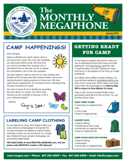 monthly megaphone - Lake of the Woods Camp