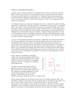 Cleanup of a PCR Amplification Product "Cleanup" means to purify