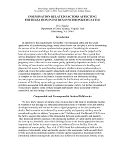 insemination related factors affecting fertilization in estrus