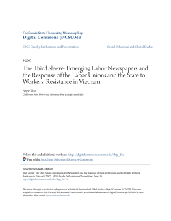 The Third Sleeve: Emerging Labor Newspapers and the Response