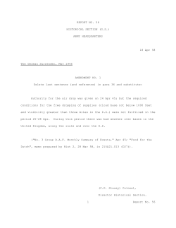 1 Report No. 56 REPORT NO. 56 HISTORICAL SECTION (GS)