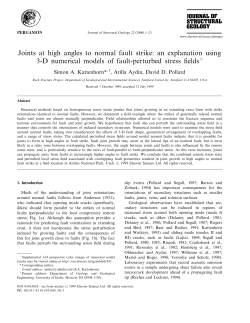 Joints at high angles to normal fault strike: an explanation using 3