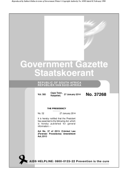 Criminal Law (Forensic Procedure) Amendment Act, 2013