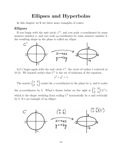 Ellipses and Hyperbolas