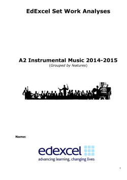 EdExcel Set Work Analyses - Vandyke Music Department