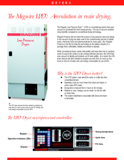 The Maguire LPD : A revolution in resin drying.