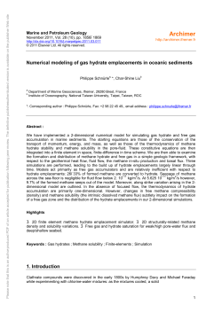 Numeral modeling of gas hydrate emplacements in