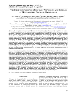 The first comprehensive survey of amphibians and