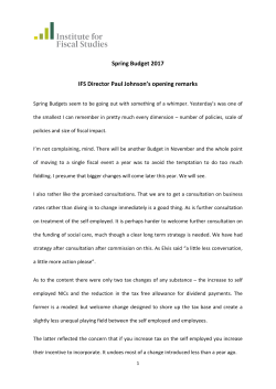 Spring Budget 2017