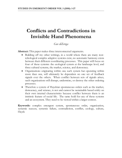 Conflicts and Contradictions in Invisible Hand