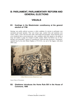 B: PARLIAMENT, PARLIAMENTARY REFORM AND GENERAL
