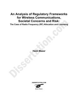 An Analysis of Regulatory Frameworks for Wireless