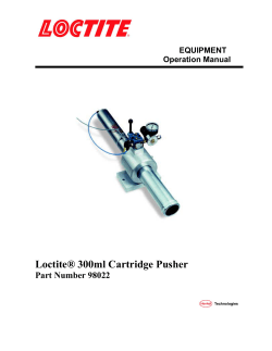 300ml Cartridge Pusher With Low Level Sensor 98022
