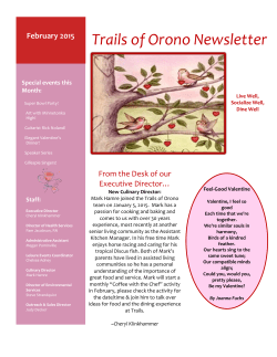 Trails of Orono Newsletter