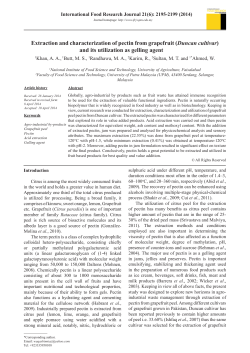 Extraction and characterization of pectin from grapefruit (Duncan