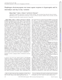 Diaphragm electromyogram root mean square response to