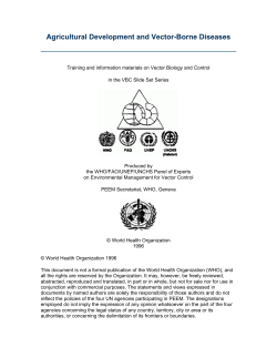 Agricultural Development and Vector