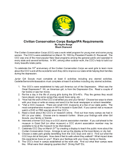 Civilian Conservation Corps Badge/IPA Requirements