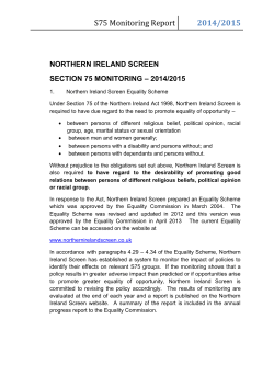 Monitoring Report 2014 -2015