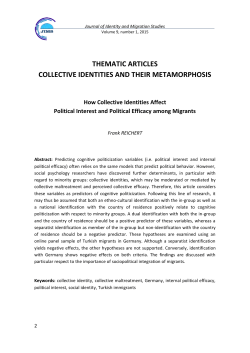 How Collective Identities affect Political Interest and Political Efficacy