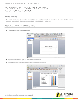PowerPoint Polling Additional Topics for Mac