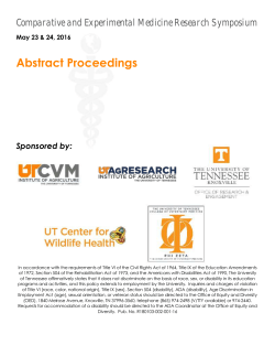 2016 Abstract Proceedings
